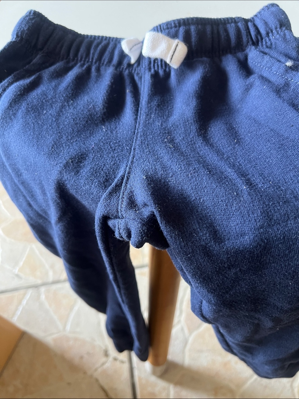 Kids Navy Blue Stretch Knit Bottoms